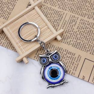 Auto Emporium Big Size Evil Eye Owl Keychain Key Chain