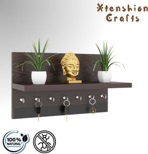 Xtenshion Crafts Xtenshion Crafts Wooden Wall Mount Key Holder Key holder for home Wood Key Holder