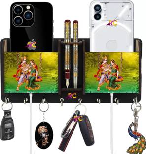 rangat craft New Radha Krishna wood key holder Wood Key Holder