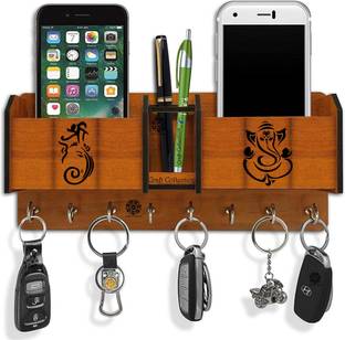 craft collection God Ganesh Designer Unique Stylish Wooden for Home Decor Wood Key Holder