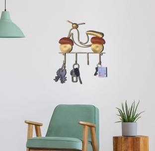 F K Metals FK Metal Key Hanger Scooter wall hanging with Orange color Iron Key Holder