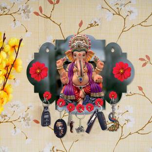 Craft247 Ganesh Ji Designer/trendy/durable/stylish/wall Decor Wood Key Holder