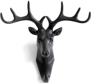 COLORSOFLIFE Deer Wall Hooks| Wall Hanger|Key Holder | Hook|Adhesive Hook| Plastic Key Holder
