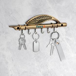 Ferio FERIO Stylish Key Holder for Wall Key Stand Key Hanger for Home, Office Brass Key Holder