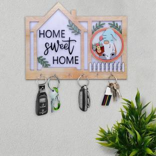 kirfiz Keychain Hanging Board/Wall Mounted Key Holder/Key stand Wall Hanging Key Holder Wood Key Holder