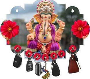 newshivcollection Ganesha Beautiful Home Wooden Key Holder Wood Key Holder