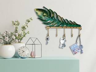 F K Metals FK Metal Home Decorative Metal Flute Design Key Holder Iron Key Holder