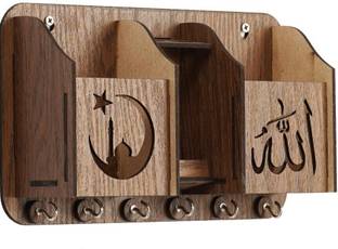 Unnati times Premium brown finish multipurpose key holder Wood Key Holder