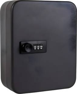 Bellveen Metal Key Safe Wall Mounted Storage Key Box with Password Lock Combination Lock Steel Key Holder