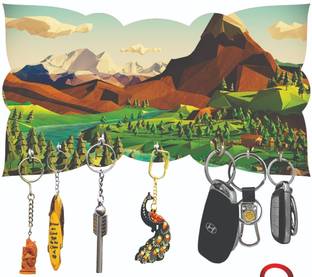pari enterprises Mountain key holder Wood Key Holder