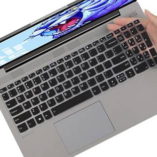 Saco Silicone Keyboard Skin Cover Compatible for Lenovo IdeaPad Slim 3 Laptop 82H802FHIN - launch year 2022 - Black Keyboard Skin