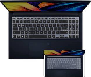 Saco Silicone Keyboard Cover Compatible with ASUS Vivobook S15 OLED S3502ZA-L502WS 15.6 Inch Laptop Keyboard Skin