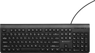 ZEBRONICS K51 (ZEB KKB2) Wired USB Standard Multi-device Keyboard Compatible with Desktop, Laptop, Mac 105 Keys, Rupee Key, 12 Multimedia Keys, Slim Design, Plug & Play