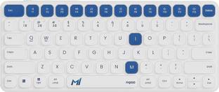 RAPOO E9050L MI White Bluetooth Tenkeyless Multi-device Keyboard Compatible with Desktop, Laptop, Mac