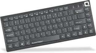 Quantron QKB-17, MINI KEYBOARD COMPACT AND SLEEK DESIGN Wired USB Laptop-size Multi-device Keyboard Compatible with Desktop, Laptop, Mac