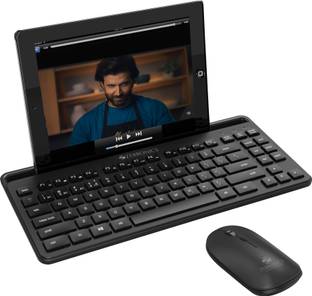 ZEBRONICS ZEB-COMPANION 110 wireless keyboard mouse combo with Bluetooth connection. Wireless Standard Multi-device Keyboard Compatible with Desktop, Laptop, Mac Zebronics Companion 110