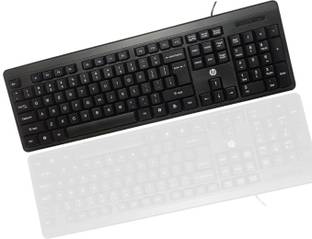 HP K100/7J4G1AA Wired USB Standard Multi-device Keyboard Compatible with Desktop, Laptop, Mac Quick, Comfy and Accurate, USB Plug & Play Setup with LED Indicators