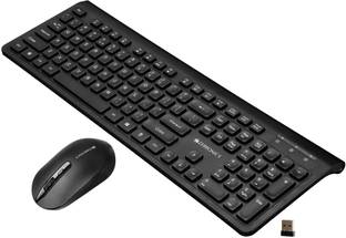 ZEBRONICS Companion 130 (Zeb- KWKB 1) Wireless Handheld Desktop Keyboard Compatible with Desktop, Laptop, Mac 2.4GHz Wireless, 105 Keys, 12 Multimedia Keys, 1600 DPI, 4 Buttons