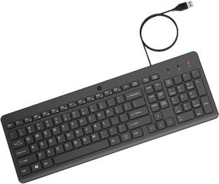 HP 150 Wired USB Standard Desktop Keyboard Compatible with Desktop, Laptop, Mac Easy to Use,Plug and Play,Quick, Comfy Durable body