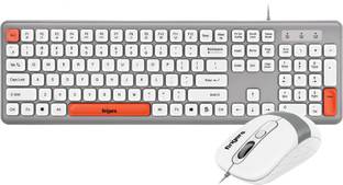 FINGERS Velvet Combo – Rangeela Series Wired USB Standard Desktop Keyboard Compatible with Desktop, Laptop, Mac
