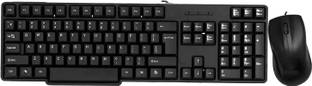 D25 Zeb-Judwaa 750 Wired Keyboard and Mouse Combo with 104 Keys and a USB Mouse Wired USB Standard Desktop Keyboard Compatible with Desktop, Laptop, Mac, Tablet