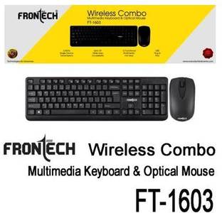 Frontech FT KEYBOARD 1603 Wireless Standard Desktop Keyboard Compatible with Desktop, Laptop, Mac Easy to Use,Plug and Play,Quick, Comfy Durable body