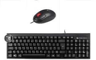 ZEBRONICS Zeb K35 and Zeb Rise Keyboard & Mouse Combo Wired USB Standard Desktop Keyboard Compatible with Desktop, Laptop, Mac Easy to Use,Plug and Play,Quick, Comfy Durable body