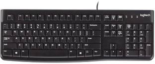 Logitech K120 Wired USB Standard Desktop Keyboard Compatible with Desktop, Laptop, Mac