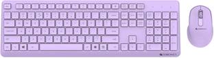 ZEBRONICS ZEB-COMPANION 200 Wireless Standard Desktop Keyboard Compatible with Desktop, Laptop, Mac Companion 200 Wireless Combo with Silent Operation Mouse, Power Saving Mode Wireless Desktop Keyboard (Purple)