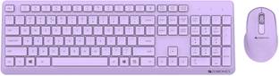 ZEBRONICS ZEB-COMPANION 200 Wireless Standard Desktop Keyboard Compatible with Desktop, Laptop, Mac Companion 200 Wireless Combo with Silent Operation Mouse, Power Saving Mode Wireless Desktop Keyboard (Purple)