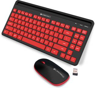 ZEBRONICS ZEB-Companion 114 Mouse Set Wireless Standard Desktop Keyboard Compatible with Desktop, Laptop, Mac Easy to Use,Plug and Play,Quick, Comfy D