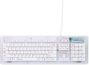 Arctic Fox FAFKEYTRAWW00101E Wired USB Standard Desktop Keyboard Compatible with Desktop, Laptop, Mac stand support,multimedia_keys,Crystal Wired Keyboard
