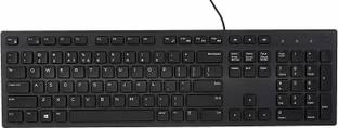 DELL KB216 Multimedia Keyboard with USB Interface, Plunger Keys Technology & Chiclet Wired USB Standard Desktop Keyboard Compatible with Desktop, Laptop, Mac Key Style, Hot Key-Volume, Mute, Play/Pause, Backward, Forward, Warranty 1 Year
