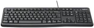 Logitech Wired Keyboard Wired USB Standard Desktop Keyboard Compatible with Desktop, Laptop, Mac stand support,K120