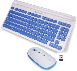 ZEBRONICS ZEB-Companion 114 Wireless Keyboard and Mouse (WHITE+BLUE) Wireless Standard Desktop Keyboard Compatible with Desktop, Laptop, Mac ZEB-Companion 114 Wireless Keyboard and Mouse
