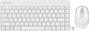 ZEBRONICS Companion 201 Wireless Standard Desktop Keyboard Compatible with Desktop, Laptop, Mac 83 Keys, AI Assist Key, 12 Multimedia Keys, 1600 DPI, 3 Buttons Silent Operation