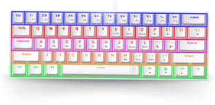 Dr luxur Pearl Red Switches Wired USB Tenkeyless Gaming Keyboard Compatible with Desktop, Laptop, Mac