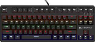 ZEBRONICS Zeb-Max V2 Wired USB Standard Gaming Keyboard Compatible with Desktop, Laptop, Mac , with gaming mode ,multimedia_keys,Zeb-Max V2 Wired USB Gaming