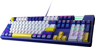 Portronics K1 Mechanical Gaming Keyboard with Blue Switches, 20+ RGB Backlighting Modes Wired USB Gaming Keyboard