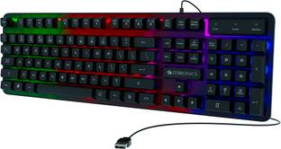 ZEBRONICS Transformer K1 Wired USB Standard Desktop Keyboard Compatible with Desktop, Laptop, Mac 104 Keys, Multi-Color LED, 1.7m Braided Cable,� All Keys Enable/Disable Function