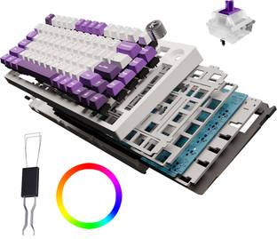 Kreo Swarm Wireless Mechanical Gaming Keyboard, 5-Pin Hot Swap PCB and RGB Backlight Wireless Tenkeyless Gaming Keyboard Compatible with Desktop, Laptop, Mac , with gaming mode ,stand support,Wireless Mechanical Gaming Keyboard
