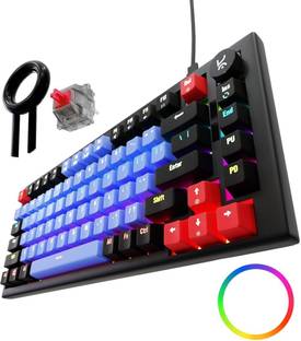 Kreo Hive RGB Gaming Mechanical Keyboard, RGB Keyboards, Braided Cable, Led Keyboard Wired USB Tenkeyless Gaming Keyboard Compatible with Desktop, Laptop, Mac