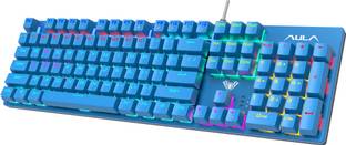 Aula S2022 Mechanical Wired USB Standard Gaming Keyboard Compatible with Desktop, Laptop, Mac stand support,S2022