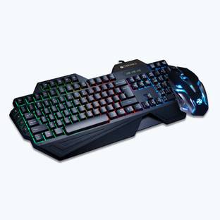 ZEBRONICS Optimus Gaming Keyboard Mouse Combo Wired USB Standard Gaming Keyboard Compatible with Desktop, Laptop, Mac stand support,multimedia_keys,Optimus