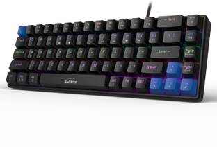 EVOFOX Katana S Mini Mechanical with Silent Red Switches & Rainbow Backlighting Wired USB Tenkeyless Gaming Keyboard Compatible with Desktop, Laptop, Mac