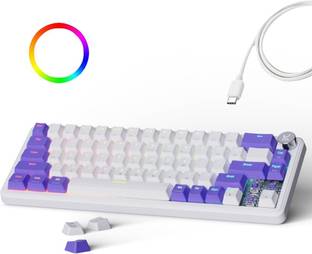 Kreo Hive 65% Compact Mechanical Gaming Keyboard Wired, Rgb & Multi OS Customizable Wired USB Laptop-size Gaming Keyboard Compatible with Desktop, Laptop
