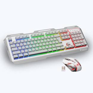 ZEBRONICS Zeb-Transformer Premium Keyboard and Mouse Combo Wireless Standard Gaming Keyboard Compatible with Desktop, Laptop, Mac , with gaming mode ,stand support,multimedia_keys,ZEB-NWK1