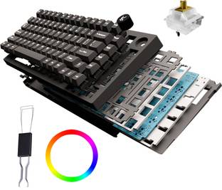 Kreo Swarm Wireless Mechanical Gaming Keyboard, 5-Pin Hot Swap PCB and RGB Backlight Wireless Tenkeyless Gaming Keyboard Compatible with Desktop, Laptop, Mac , with gaming mode ,stand support