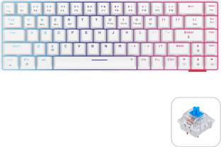 Portronics POR 1880 Bluetooth, Wireless Standard Gaming Keyboard Compatible with Desktop, Laptop, Mac Hydra 10/5.0 + 2.4 GHz, RGB, Type C Charging,Mechanical Bluetooth,