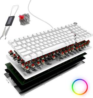 Kreo Hive Full Size Wired Gaming Mechanical Keyboard,Outemu Switches & RGB Backlight Wired USB Standard Gaming Keyboard Compatible with Desktop, Laptop, Mac , with gaming mode ,Wired Mechanical Gaming Keyboard